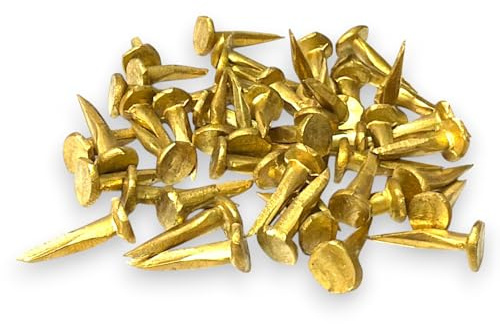 Solid Brass Cut Tacks – 13mm – Flat Head Upholstery & Furniture Nails – Rustproof, Antique Finish – 100g Packs for Restoration, Boatbuilding, Crafts