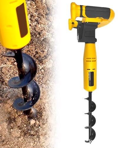 COYEUX Trivella elettrica a Batteria, trivella da 350 W, con Funzione di inversione di Marcia, per scavi/perforazioni nel Terreno e scavo di buche per Pali