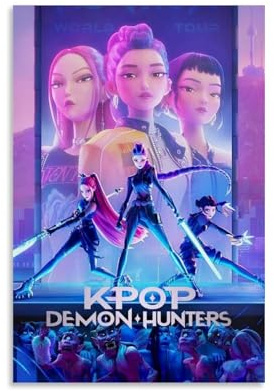 GZHYMXOZ KPop Dämonenjäger beliebtes klassisches Anime-Leinwand-Poster, Wandkunst, dekoratives Gemälde, Schlafzimmer, Poster, 20 x 30 cm, ungerahmter Stil