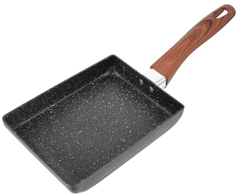 Healifty Poêle à Omelette Japonaise Carrée Antiadhésive pour Poêle Tamagoyaki Mini Aluminium avec Manche Compatible Induction Usage Domestique pour Œufs Pancakes et Steaks