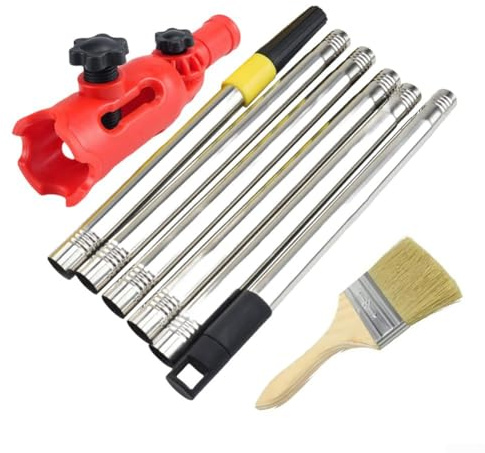 babominimer Multi-Angle Paint Brush Extension Rod 1.7M Telescopic Pole For Ceiling Wall Painting With Holder And 6 Extension Sections