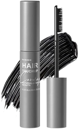 Haaransatz Ausbesserungsstift, Zum Sofortigen Abdecken Grauer Haare, Natürlicher Haar Ausbesserungsstift, Für Augenbrauen & Bart, Natürlich Aussehende Ergebnisse, Für Alle Haartypen (Schwarz, 9g)