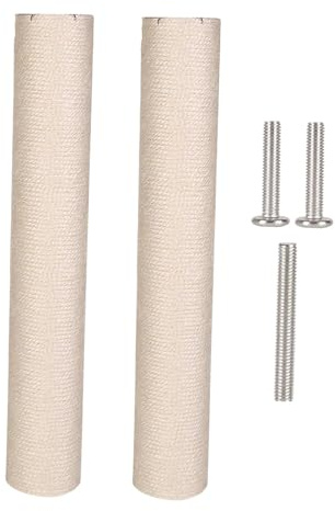 Fenteer 2 Piezas Poste Rascador Gato Reemplazo Palo Rascador Accesorio Torre Gatos Sisal Duradero Protección Muebles Adecuado para Gatos Interiores Sala Dormi, 40cmx8cm