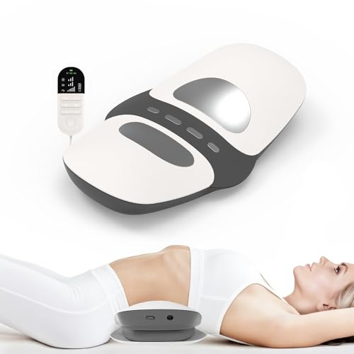 Elektrischer Rückenmassagegerät, 4 in 1 Elektrischer Rückenstrecker mit Airbag Traktion, EMS Elektrotherapie, Hotpacks und Vibration, Massagegerät Rücken Lenden für Zuhause für Rückenschmerzen