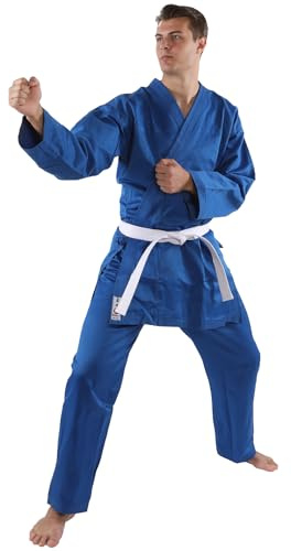 ARIMA Kihon Blue Karate Gi Uniform – Lightweight Beginner Gi for Training – Durable WKF-Style Karate Suit with Belt - 120