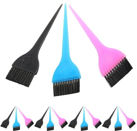 FONDOTIN 18pcs Hair Dye Applicator Brush Set for Salon and Barber Shop Use Plastic Precision Dyeing Hair Coloring Brushes