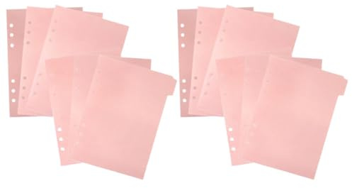 EXAOMBLE Separadores 2 Desmontables de Carpeta A5 de Pp with Pestañas Color Rosa para Rápida en Cuadernos Hardcover y Presentaciones