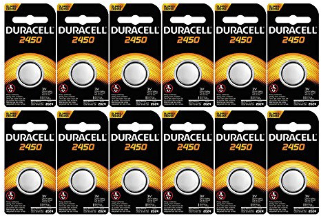 Lot de 12 piles Duracell 2450 3,0 V bouton bouton bouton lithium