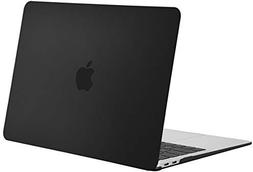 MOSISO Funda Compatible con MacBook Air 13 Pulgadas M1 A2337 A2179 A1932, Protectora Dura Plástico Cubierta Carcasa para MacBook Air M1 13.3 2021 2020 2019 2018 Retina Touch ID, Negro