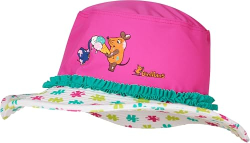 Playshoes UV-Schutz Sonnenhut Bademütze Kopfbedeckung unisex - barn, Multicolor (vit/rosa 586), 53