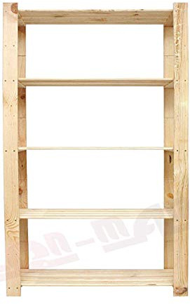 Len Mar.de B-29 - Scaffale in legno, 5 ripiani, per libreria, cantina, ufficio, 170 x 100 x 40 cm