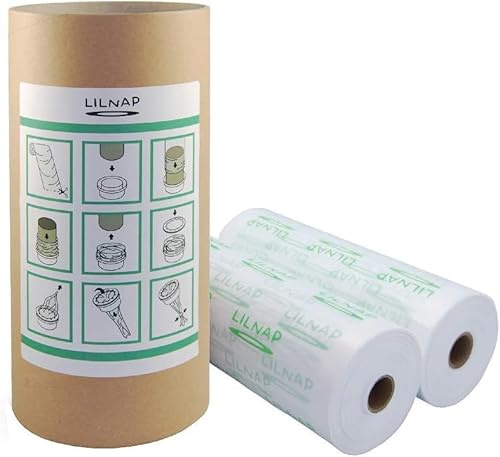 LILNAP Recarga multicapa ligeramente perfumada con tratamiento antiolores EVOH compatible con recambios Sangenic Tommee Tippee, Sangenic Tec y Sangenic Twist & Click (400 m + tubo)