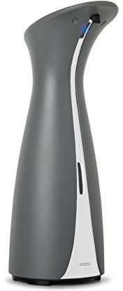 Umbra Otto 250 ml - Distributeur de savon avec capteur infrarouge - Pour savon liquide, désinfectant pour les mains et liquide vaisselle - Plastique - Gris