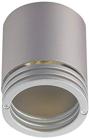 LED Aufbaustrahler rund 7,5 Watt dimmbar neutralweiß 230V - GU10 Aufbauleuchte rund silber Ø68mm Durchmesser - Einbaustrahler Deckenlampe Loft Einbauleuchte
