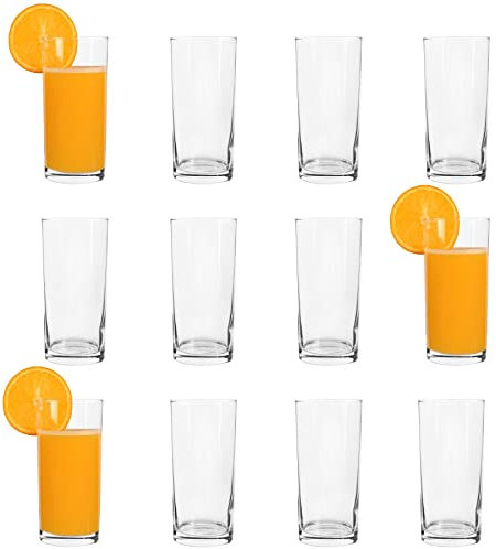 LAV 12x Clear 295ml Liberty Highball Glasses - Tall Hi Ball Glass Water Gin Juice Cocktail Drinking Glassware Tumblers Set