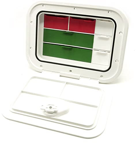 GeBOOTE24 An- & Verkauf Ablagefach Staufach Box m. Schubladen Mid Line 375x275 weiß Staubox Boot Caravan