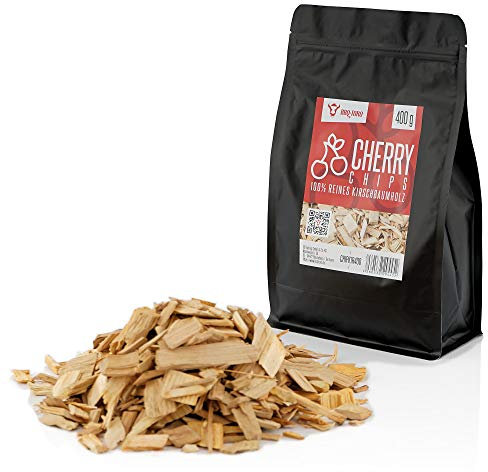 BBQ-TORO Smoker Chips al Ciliegia | Trucioli per affumicatura al Legno di Ciliegia, Trucioli per Grill a Gas, Smoker, BBQ (400.0)