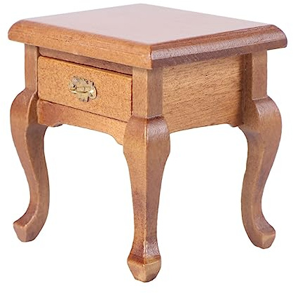 Toyvian Miniaturmöbel Nachttisch Zubehör, 1:12 Mini Nachttisch Bücherregal Kinder Holzdekor Mini holztisch Möbel Miniatur Hölzern Puppenhaus Kleinkind Vorgeben FüR Jungen Und MäDchen