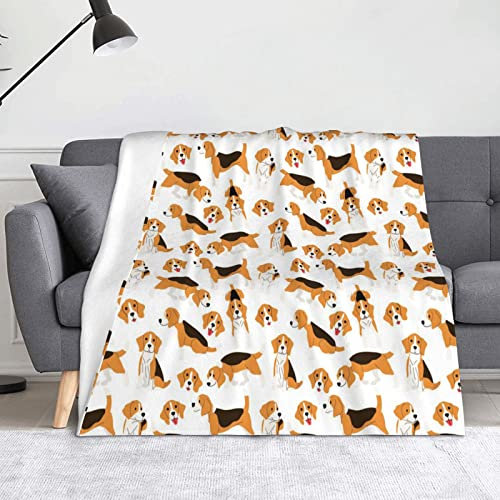 HAHAFU Hundedecke, Picknickdecke, bedruckt, warm, saugfähig, für Bett, Couch
