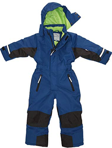 MAYLYNN - Softshell Skianzug Schneeanzug 10.000 mm fjord blau, Größe | Schneeanzug Skianzug für Jungen und Jugendliche atmungsaktiv und wasserdicht – Skioverall mit Schneefang – Einteiler