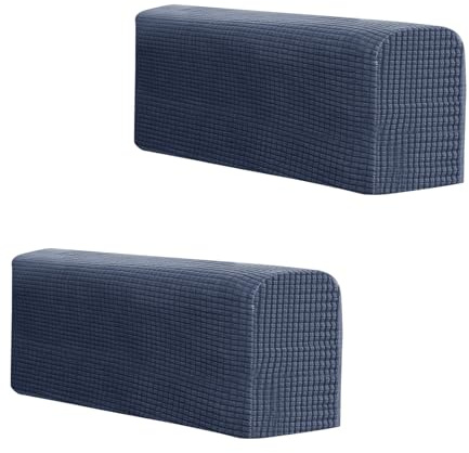 Niuoppy 2Pcs Armchair Covers Protectors Slipcover, Sofa Arm Covers Anti-Slip, Thickened Arm Rest Covers for Sofa, Chair Arm Cover for Sofa Protector Couches Recliner (Dark Grey)