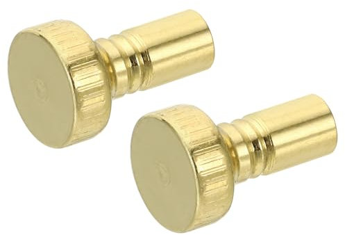 sourcing map Lamp Switch Knob Replacement Gold Tone Metal On/Off Light Lamp Standard Size Replacement for Light and Fan Fixtures Pack of 2
