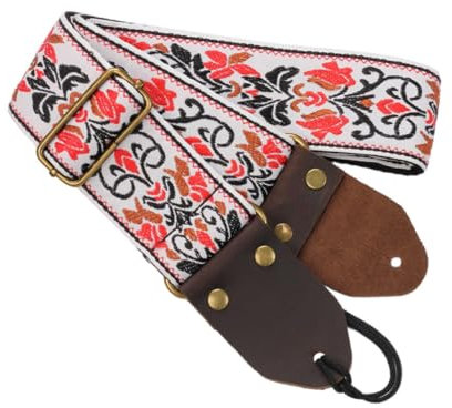 BESTonZON Akustik Gitarre Bassgurt Aus Nylon Und Leder Gitarrenzubehör Mit Hoher Dichte Schnalle Schmales Design Für Mehr Komfort Und Haltbarkeit