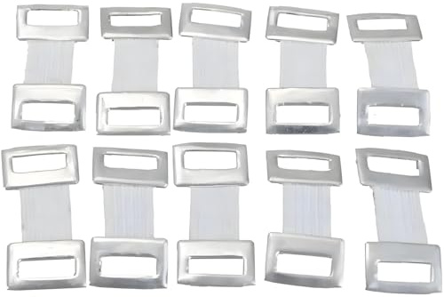10er-Set Weiße Verbandklammern aus Edelstahl – Universelle elastische Fixierklemmen für Sportverbände und Erste-Hilfe-Sets (2,5cm, Spülmaschinenfest)