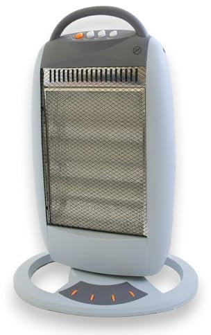 Briconess.com Stufa alogena elettrica a infrarossi per Interno 1200W Rotante 36x17xH60 cm