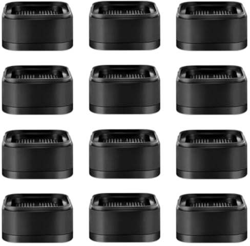 Muebles en Alza 1 Pulgada, 12 Piezas elevadores de Mesa de Servicio Pesado Ajustable, Cama sin Deslizamiento silenciosa a Prueba de Golpes, sofá apilable para la Lavadora para la Silla de Escritorio