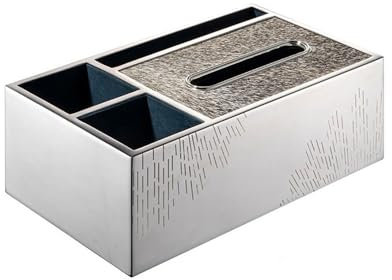 Taschentuchbox-Abdeckung aus Edelstahl, Premium-Qualität, kreatives Design für die Einrichtung von Homeoffice, Badezimmer, Küche und Restaurant. Passend für Taschentuchboxen in Standardgröße, mittlere