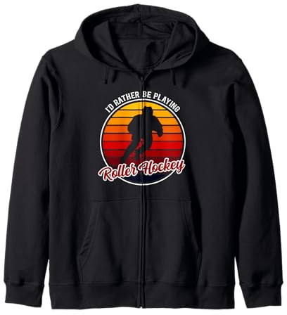 I'd Rather Be Playing Roller Hockey Vêtements - Roller Hockey Sweat à Capuche