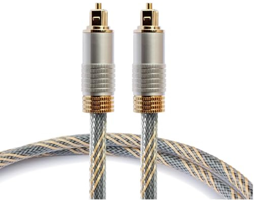 SELVFZ Cavo ottico digitale Cavo a fibre ottiche SPDIF placcato oro cavo a fibre ottiche maschio a maschio per Home Theater Cavo maschio a maschio estensione