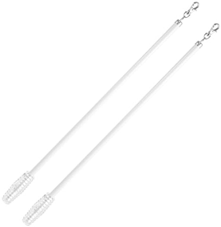 OUNONA 2 Piezas Varillas para Cortinas de Aluminio Barra Manual para Correr Cortinas con Mecanismo Push-Pull Diseño Compacto y Resistente para y Cargas Pesadas