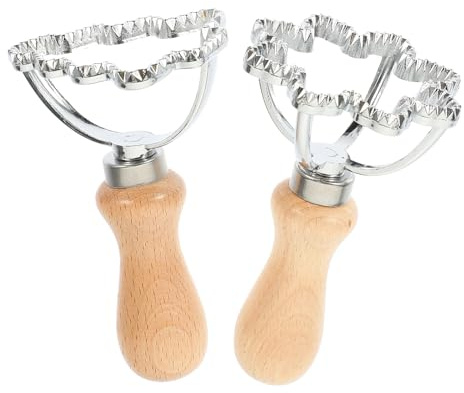 SMASOLO Cortador de Galletas Navideño de Zinc 2 Piezas Formas de Copo de Nieve y Árbol de Navidad Multifuncional para Raviolis y Dumplings Utensilio de Cocina para Repostería