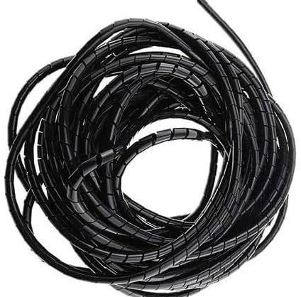 Tubo avvolgicavo a spirale da 15 m, diametro 6 mm - Guaina organizer for cavi in ​​PE di alta qualità for un cablaggio ordinato e sicuro