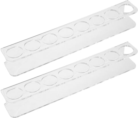 SMASOLO Soporte Acrílico para Refrigerador 8 Ranuras para Organizador Transparente para Péptidos y Botellas Pequeñas Estuche Compacto para Almacenamiento en Hogar Oficina y