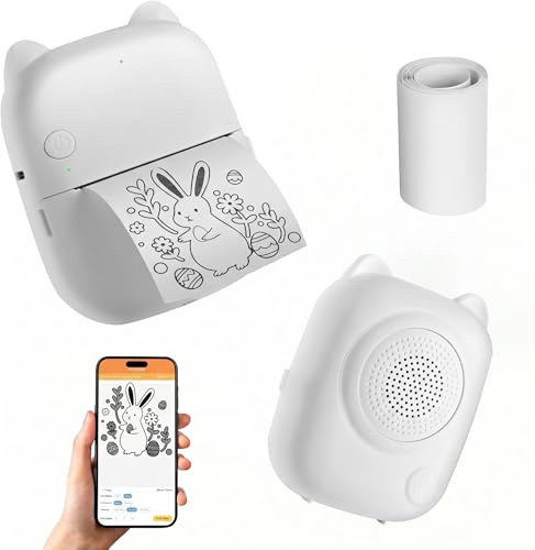 Antika Mini Impresora Termica Al Sin Tinta, Impresora de Fotos Portatil para Movil Compatible con iOS y Android, Ideal para Notas de Estudio, Diario Creativo, Manualidades DIY y Regalos