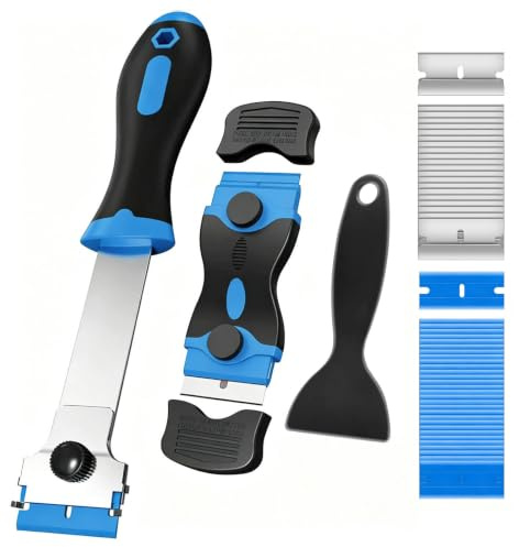 2 Pcs Window Scraper Tool, Glass Scraper Set for Windows | Multi-Purpose Scraper Tool for Cleaning Windows, Sticker, Decals, Stickers, Glass Stove Top, Oven, Labels