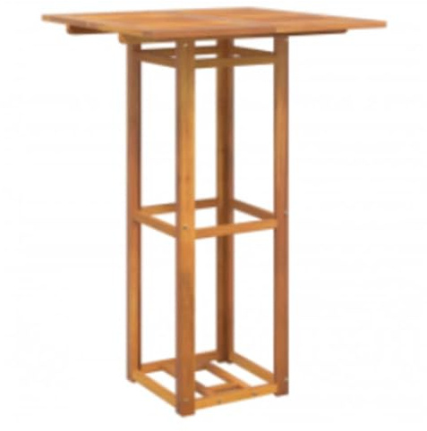 GPWERSDF Bistrotisch aus Massivholz Akazie für den Garten mit stabilem Stehtisch Design