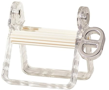 Exprimidor de Pasta de Dientes Giratorio para Tubo, Blanco Pet Abs | Clip Manual para Tubos de Loción o Ungüento, Resistente y Firme, Ahorro de Producto, Uso Doméstico
