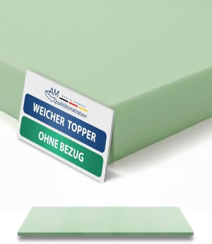 Surmatelas 160 x 200 cm - sans Housse - surmatelas Souple & Adaptable - Convient également pour Les Lits à sommiers tapissiers - 160x200cm - fabriqué en Allemagne