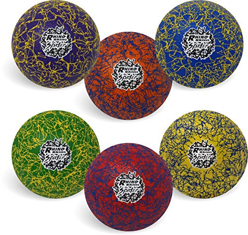 Champion Sports Premium Rhino Skin Extreme Color Dodgeballs - Glow in the Dark, Color-Changing, and Spider Grip - Low Bounce Dodgeballs
