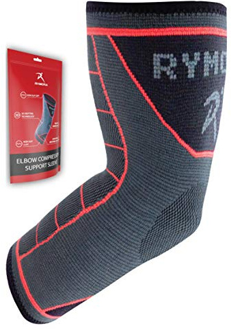 Rymora Elbow Support Sleeve for Men and Women (Single Sleeve) (Large) [L]