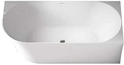 Vasca da bagno freestanding NOVA SLIM LINE - bianco lucido - installazione a destra - Senza rubinetteria, Senza sistema di drennaggio, 150 x 78 cm