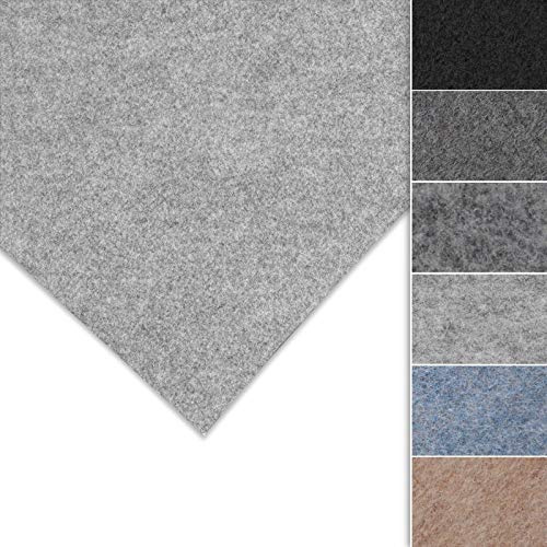 Floordirekt Nadelfilz Superflex | Innenraumverkleidung | Ideal für Restauration & Instandhaltung | hochwertig & flexibel | Nadelfilz | Individuell zuschneidbar (Hellgrau, 200 x 100 cm)