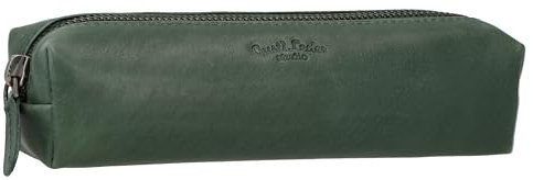 Gusti Stiftemappe Leder - Addison Federtasche Federmappe Schlampermäppchen Stiftetui Leder (Grün)