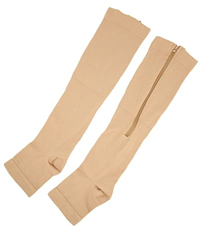 Kompressionsstrümpfe mit offener Zehenpartie, elastisches Bein, das Kompressionsstrümpfe abnimmt Dekompressionsnylon für Fitness(Farbe, L/XL)