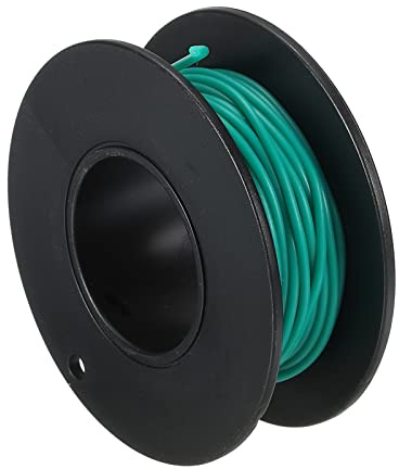 sourcing map 28 Gauge Silicone Wire 28AWG Stranded Wire High Temperature Hookup Tinned Copper 6m/20ft Green Spool for Model Wiring, DIY Wiring