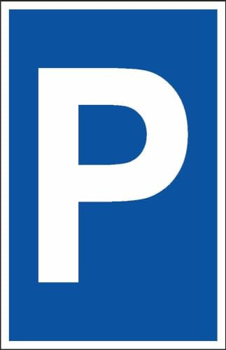 M-ITALY CARTELLO SEGNALETICO - P DI PARCHEGGIO UFFICIALE - Adesivo Extra Resistente, Pannello in Forex, Pannello In Alluminio (20x31, Alluminio)